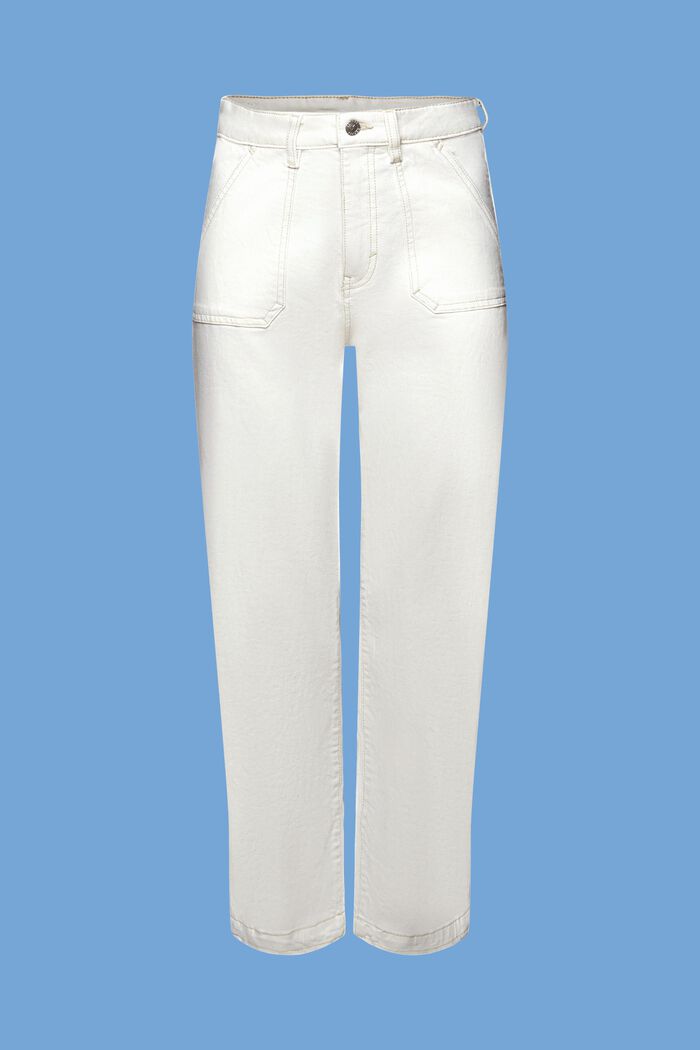 Jean taille haute de coupe Dad, OFF WHITE, detail image number 5