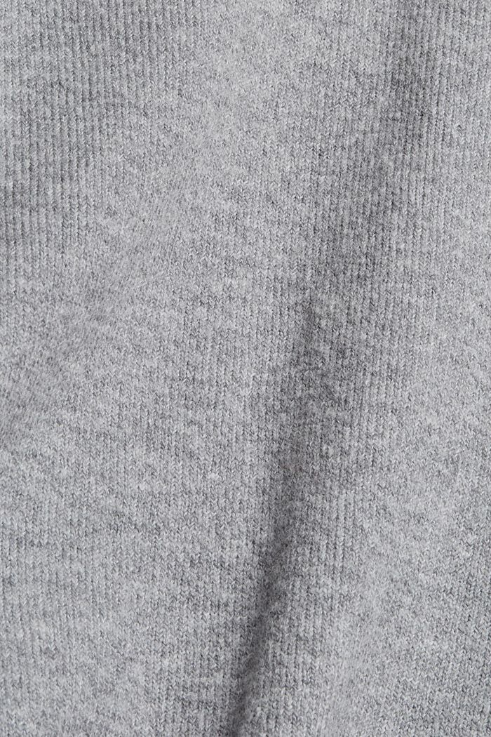 À teneur en laine : le cardigan à la coupe ouverte, MEDIUM GREY, detail image number 4