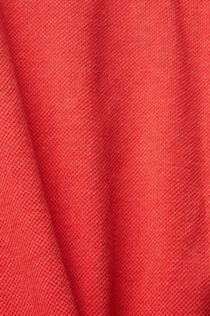 Polo en maille texturée, RED, detail image number 4