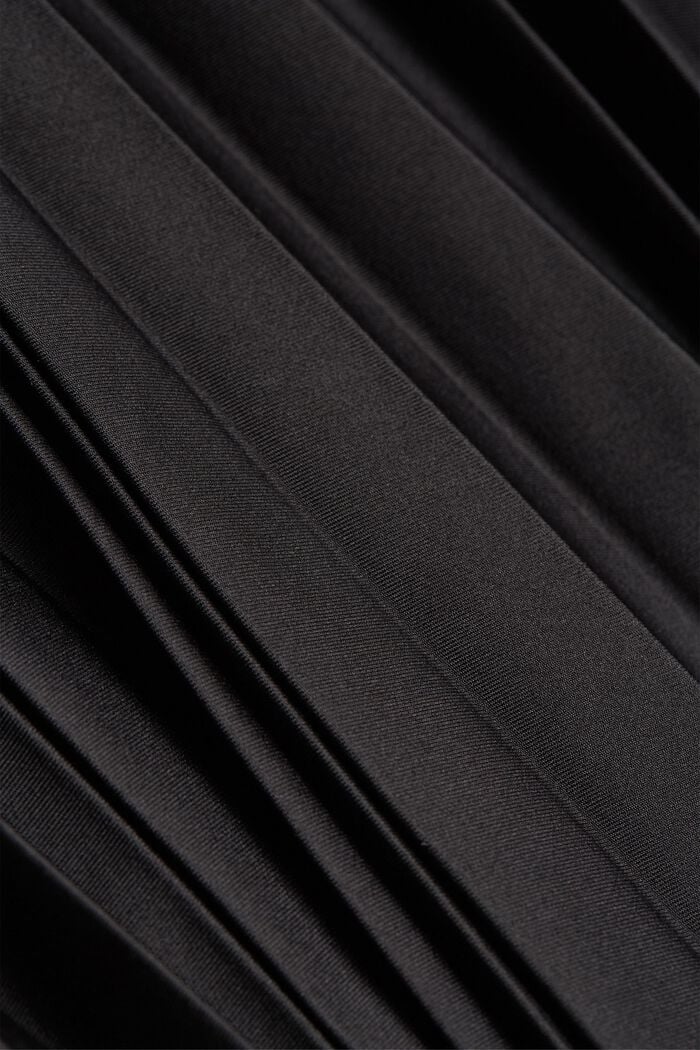En matière recyclée : la jupe plissée à taille élastique, BLACK, detail image number 4