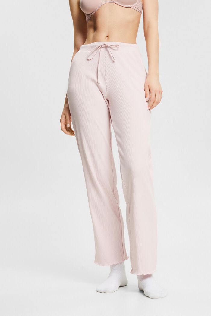 Pantalon de pyjama en jersey côtelé, PASTEL PINK, detail image number 0