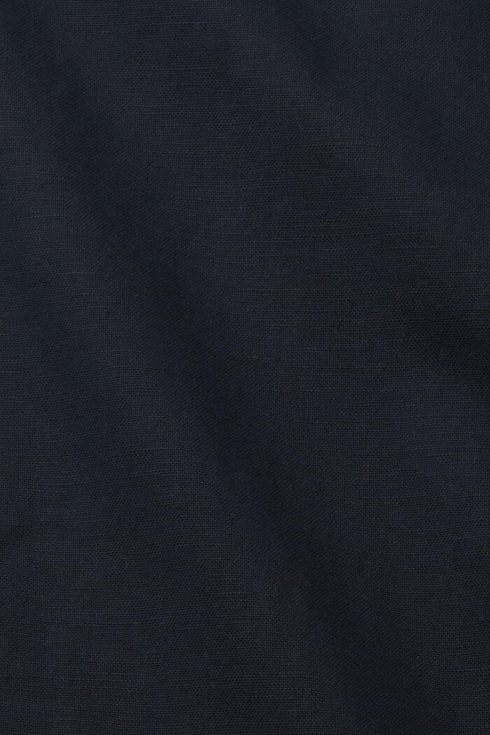 Pantalon en mélange de coton et de lin, BLACK, detail image number 5