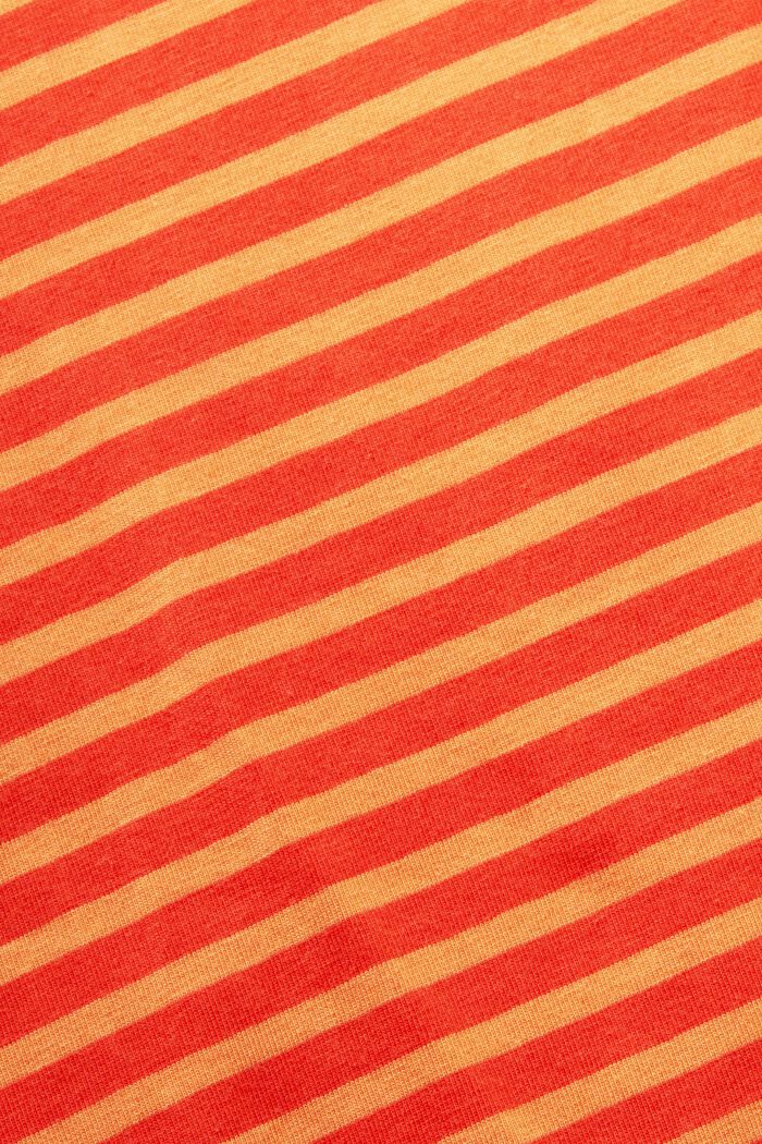 T-shirt en coton rayé à encolure bateau, ORANGE RED, detail image number 5