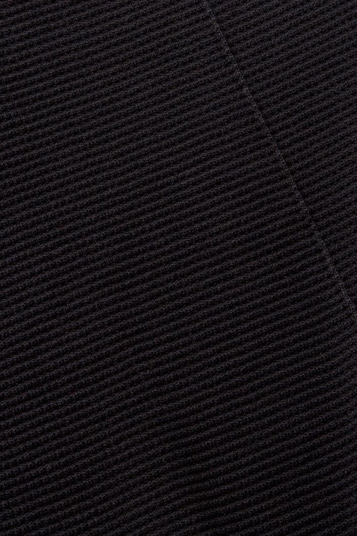 Pull-over texturé à encolure ronde, coton biologique, BLACK, detail image number 1
