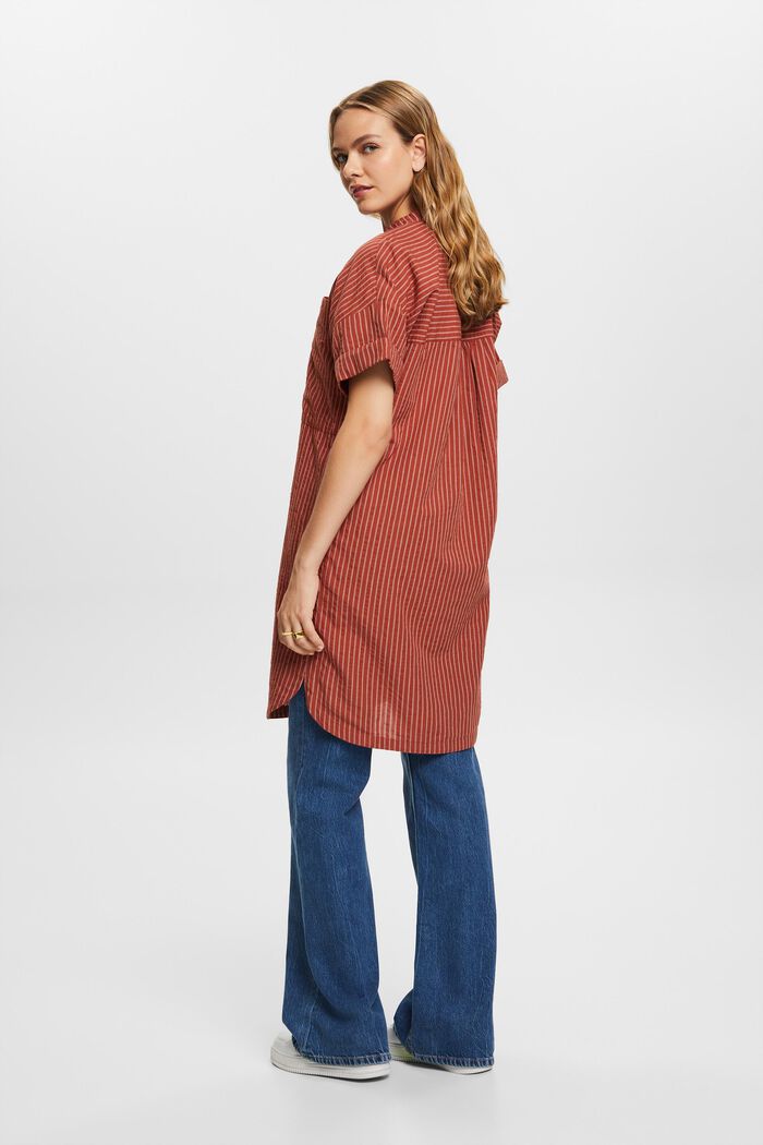 Mini robe-chemise rayée, TERRACOTTA, detail image number 3