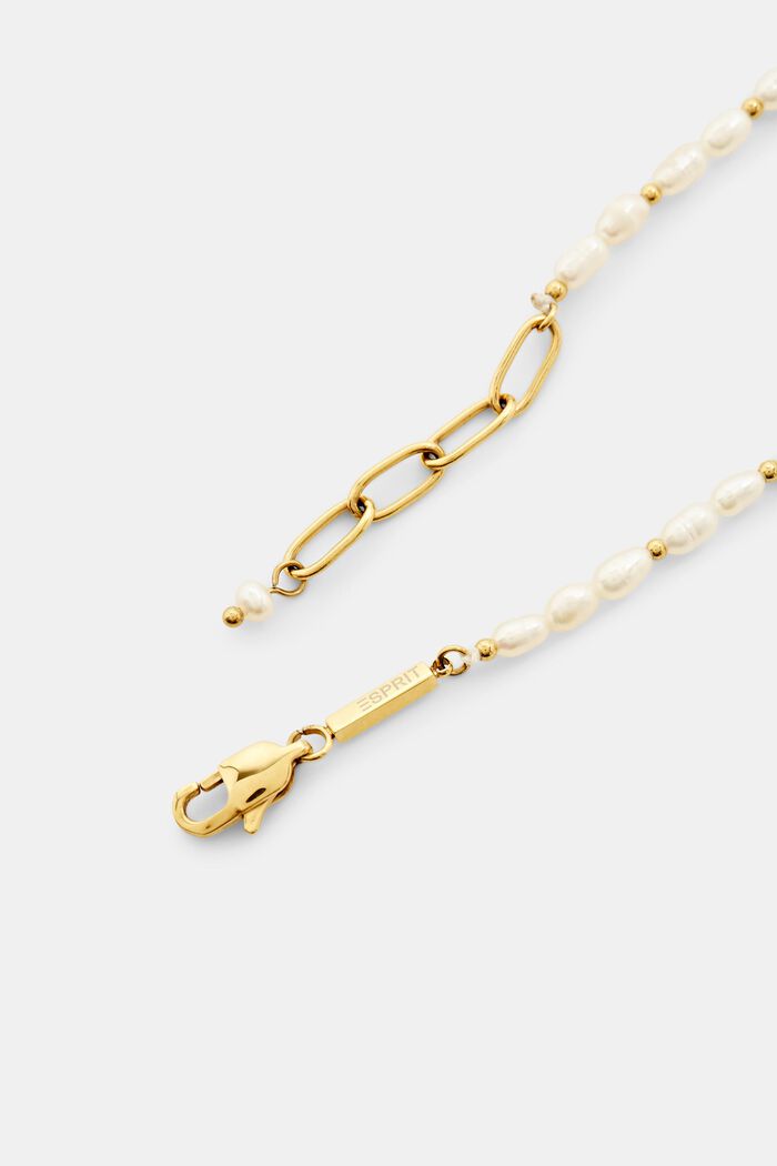 Bracelet en acier inoxydable à perles, GOLD, detail image number 1