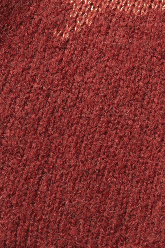 Pull en maille de laine mélangée, TERRACOTTA, detail image number 6