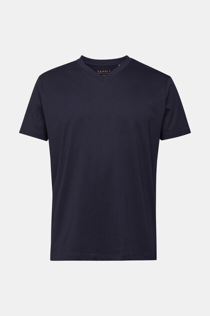 T-shirt en jersey, 100 % coton, NAVY, overview