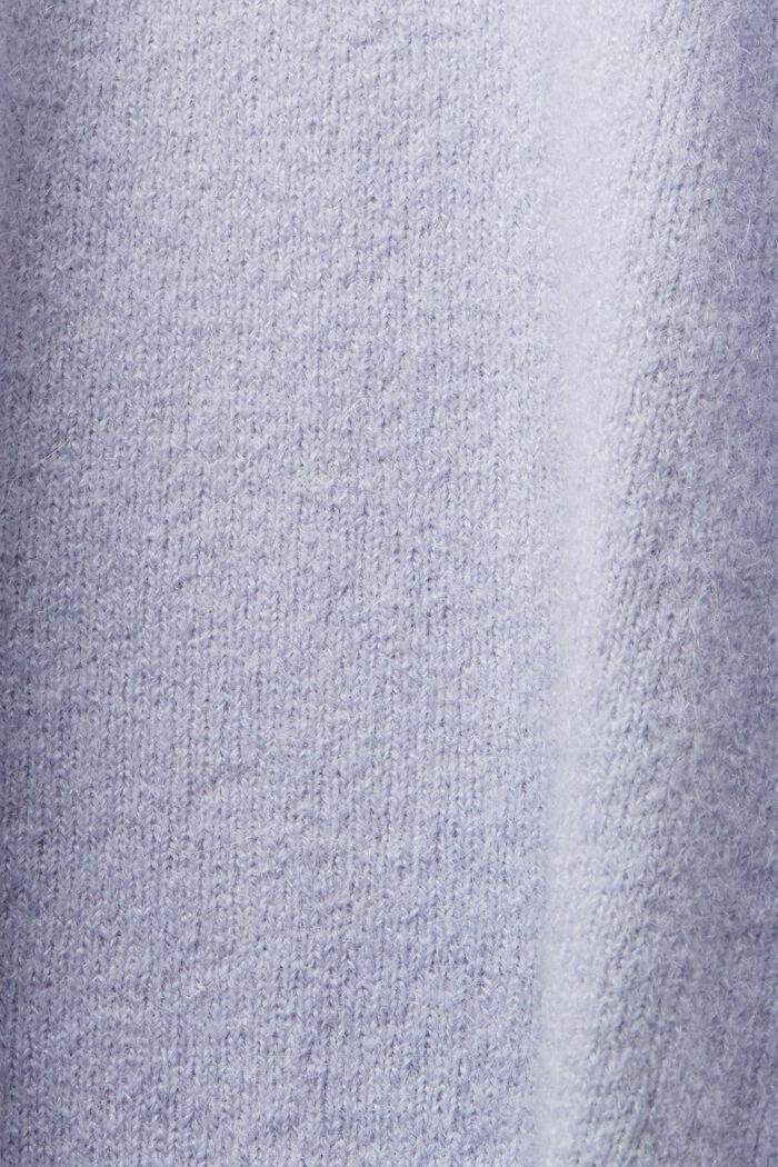Pull-over en laine à col ras-du-cou, LIGHT BLUE LAVENDER, detail image number 5