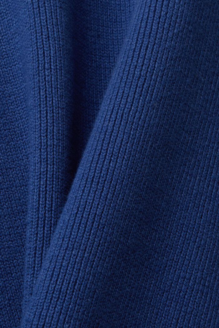 Pull-over en coton durable à encolure en V, BLUE, detail image number 5