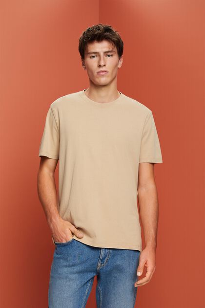 T-shirt en jersey teint en pièce, 100 % coton