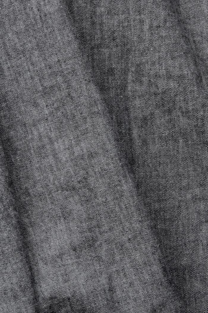 À teneur en lin : la chemise chinée, BLACK, detail image number 4