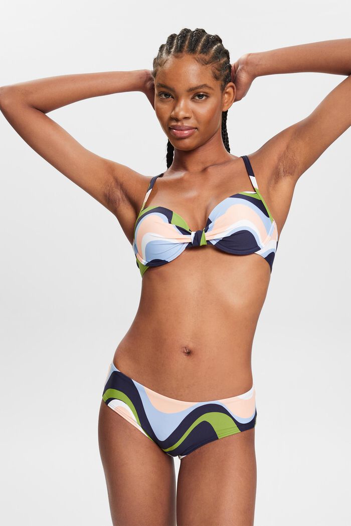 Bas de bikini taille basse à imprimé, NAVY COLORWAY, detail image number 0