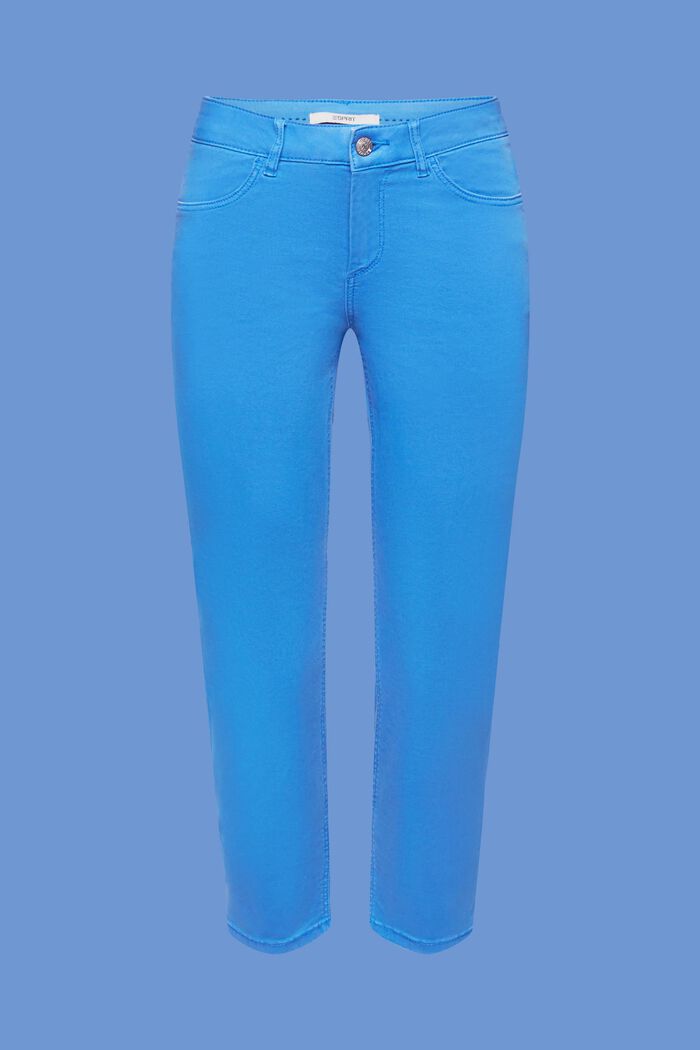 Pantalon corsaire en coton bio, BRIGHT BLUE, detail image number 6