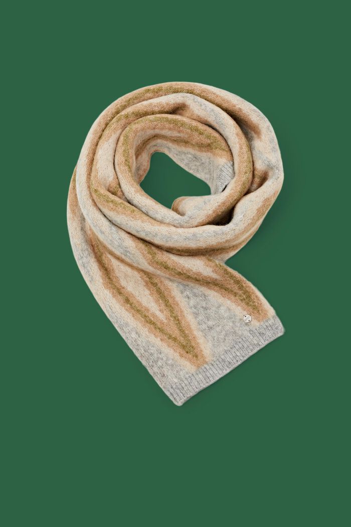 Écharpe en mélange de laine et mohair, LIGHT GREY, detail image number 0