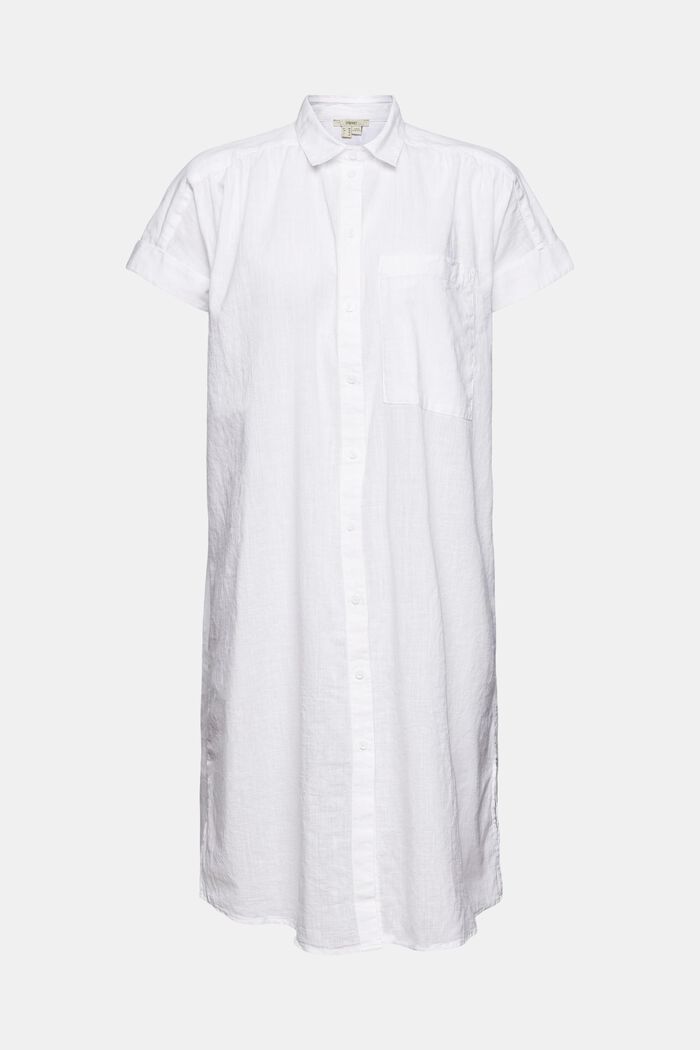 Robe-chemise légère, WHITE, overview