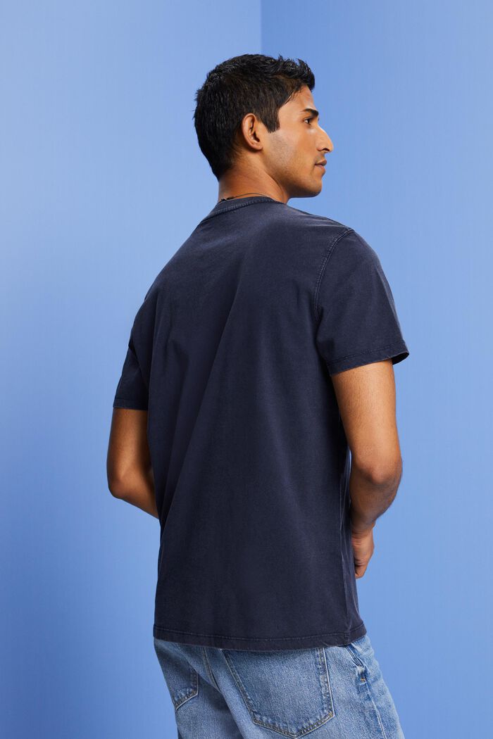 T-shirt en jersey teint en pièce, 100 % coton, NAVY, detail image number 3