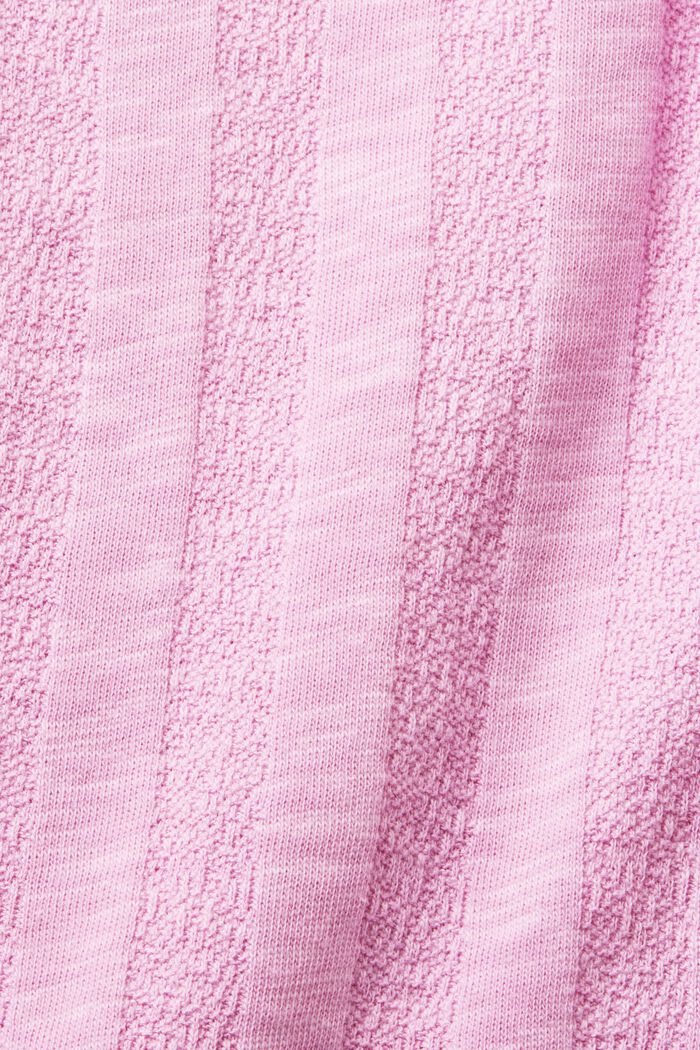 Haut en coton à effet côtelé texturé, LILAC, detail image number 5
