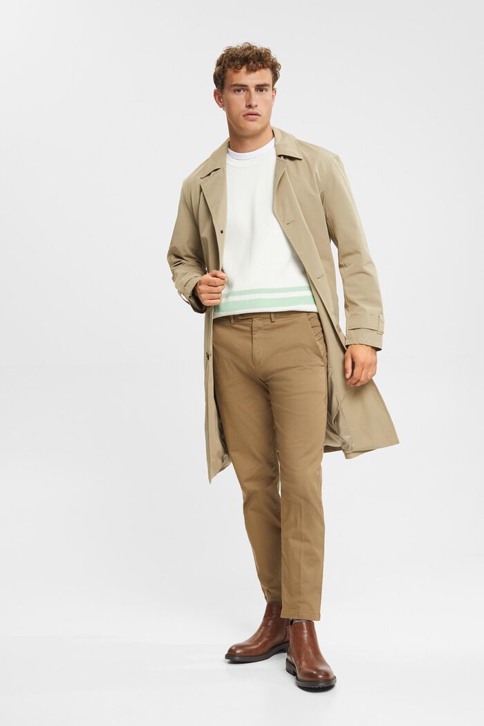 Chino stretch en coton, BEIGE, detail image number 1