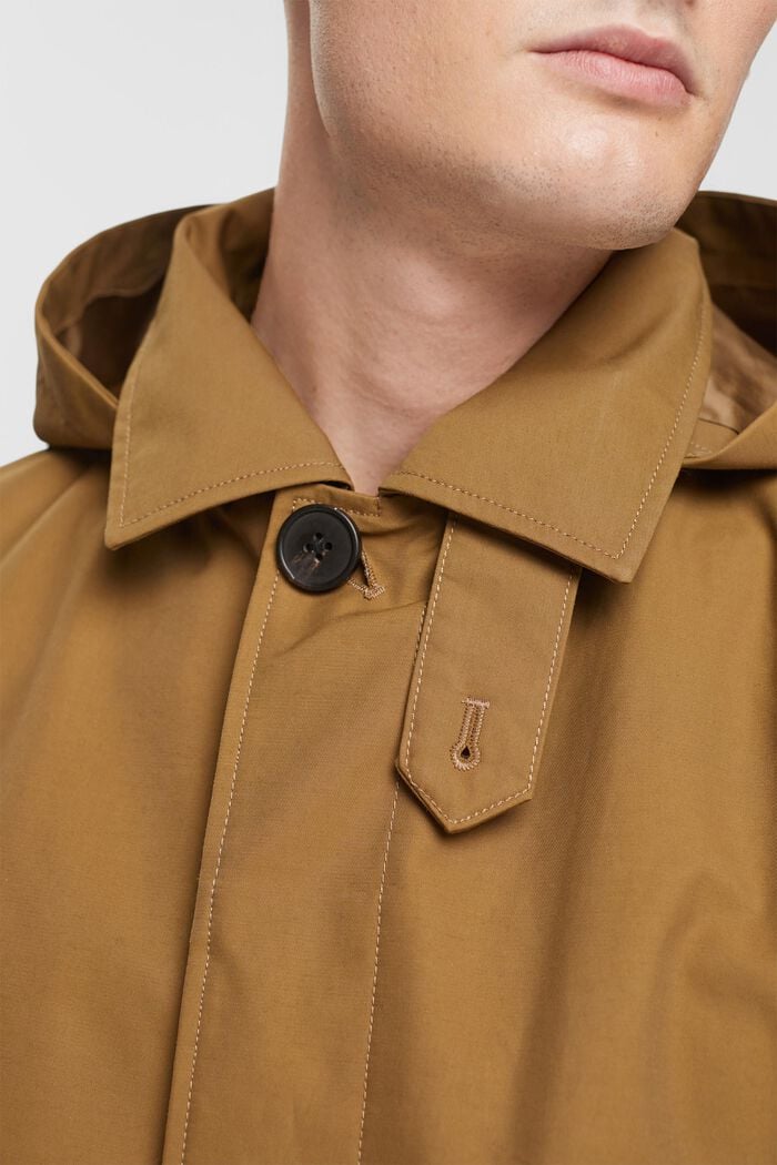 Trench-coat à capuche amovible, TAUPE, detail image number 2