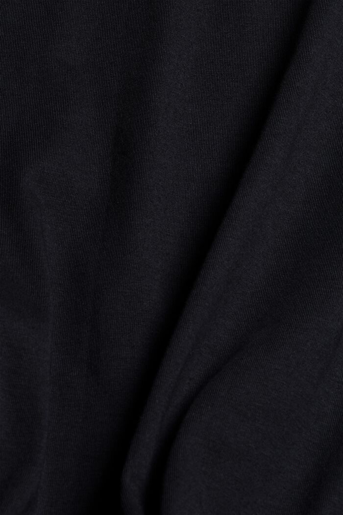 Haut à manches longues en jersey, 100 % coton bio, BLACK, detail image number 5