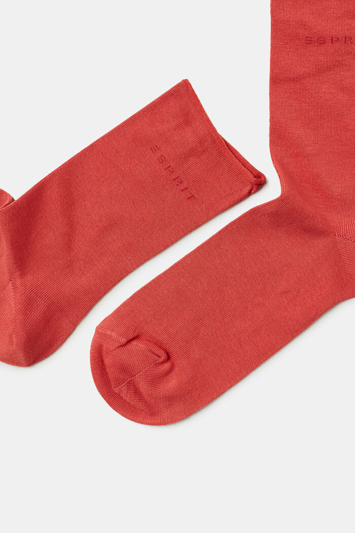 Lot de 2 paires de chaussettes en maille épaisse, ORANGE RED, detail image number 1