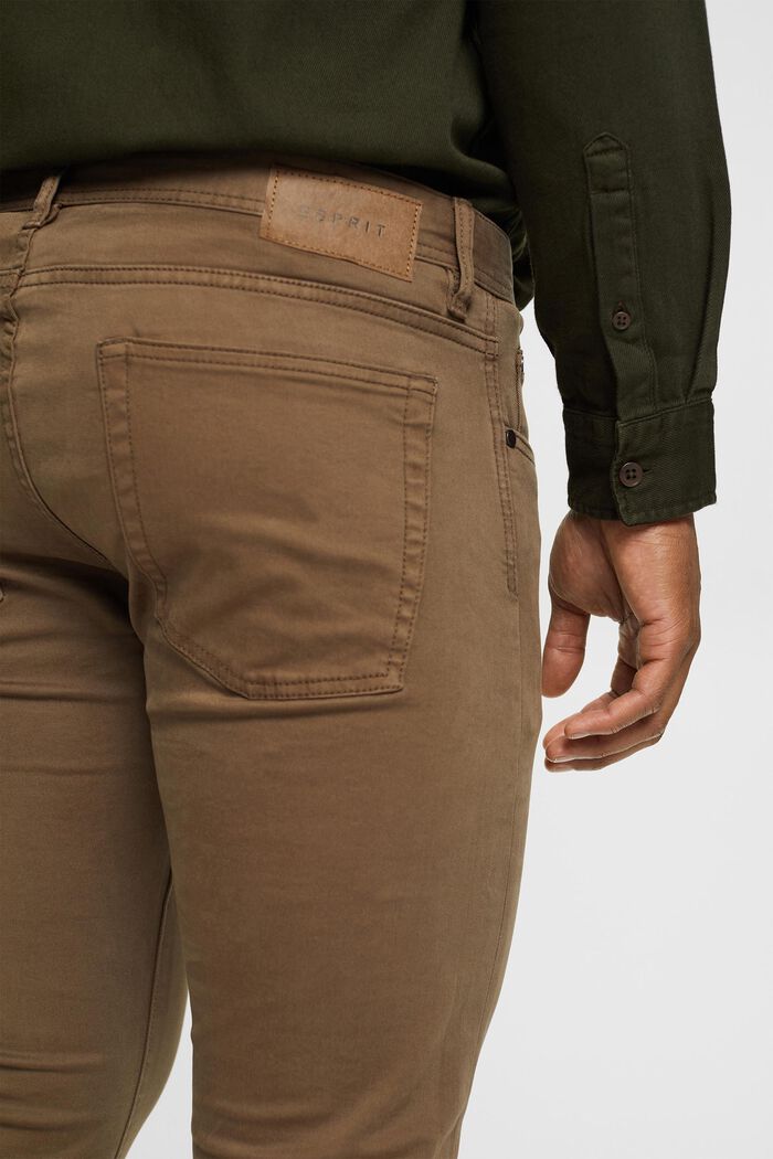Pantalon de coupe Slim Fit, coton biologique, DARK KHAKI, detail image number 4