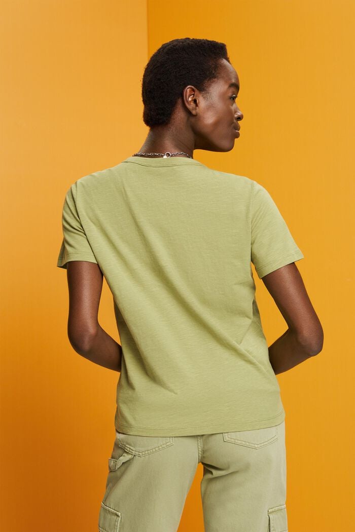 T-shirt en jersey, 100 % coton, PISTACHIO GREEN, detail image number 3