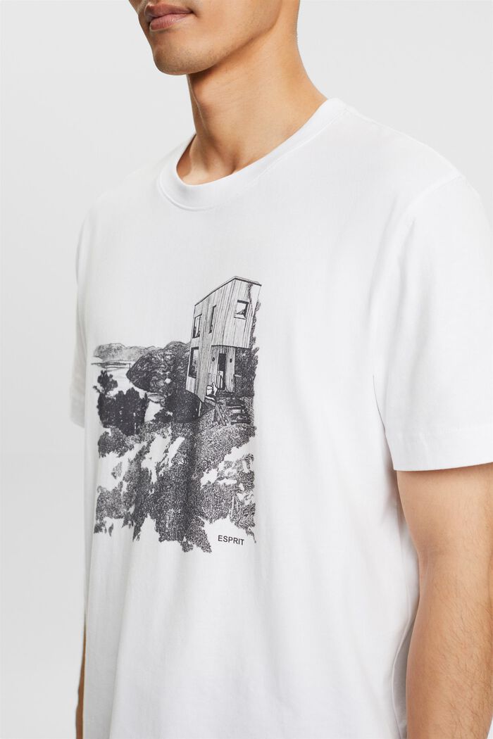 T-shirt à imprimé graphique, WHITE, detail image number 2