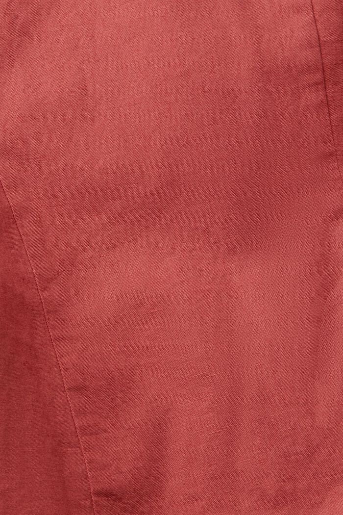 À teneur en lin : la veste courte de tailleur, TERRACOTTA, detail image number 4