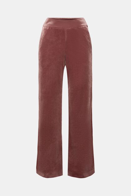 Pantalon en velours à jambes larges, BORDEAUX RED, overview