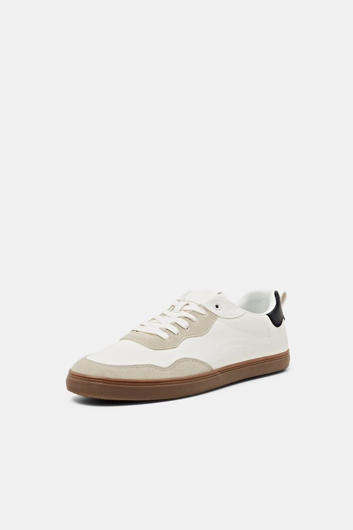 Sneakers en similicuir, OFF WHITE, detail image number 2