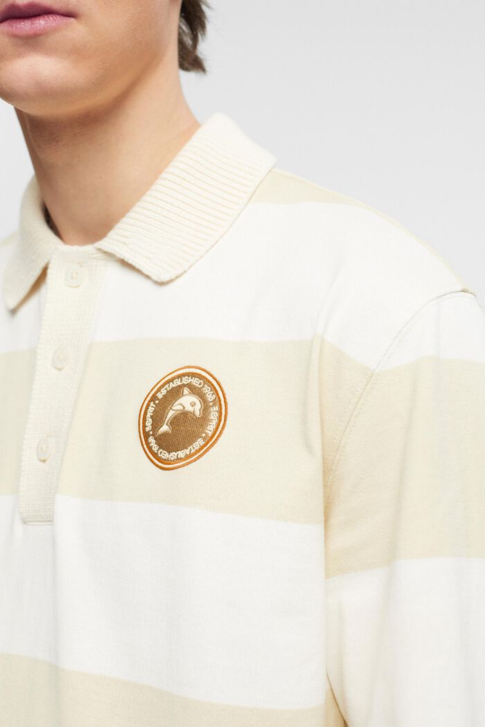 Polo de rugby rayé, OFF WHITE, detail image number 2