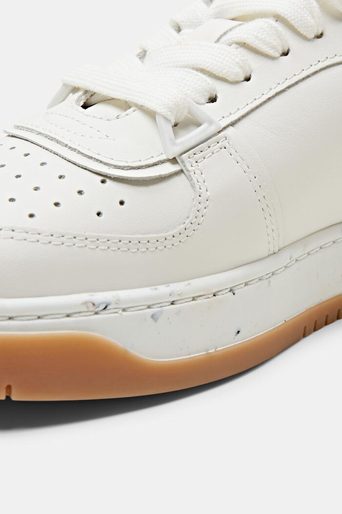 Sneakers à lacets en cuir, WHITE, detail image number 6