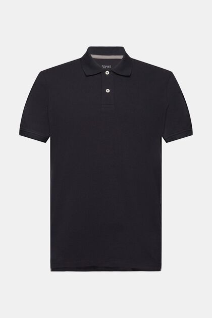 Polo coupe Slim Fit, BLACK, overview