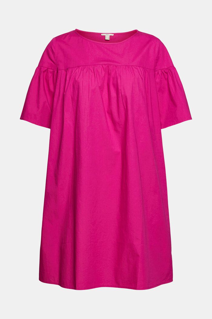 Robe chemisier longueur genoux, PINK FUCHSIA, overview