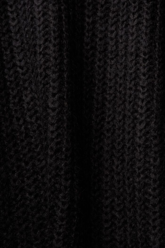 Cardigan en maille à teneur en laine, BLACK, detail image number 1