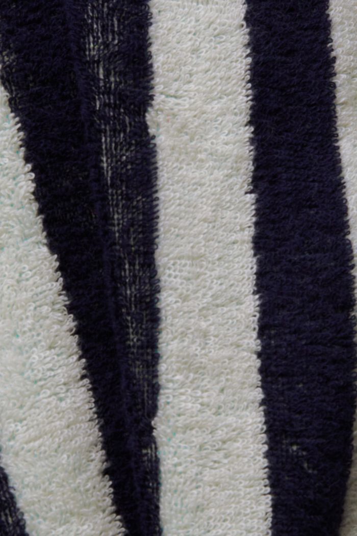 Peignoir unisexe en coton rayé, DEEP WATER, detail image number 5