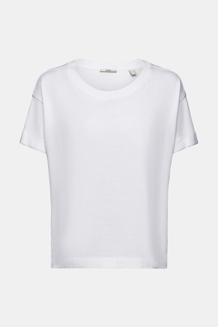 T-shirt à manches à retrousser, WHITE, detail image number 5