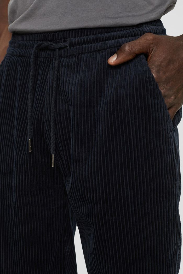 Pantalon style jogging en velours côtelé, BLACK, detail image number 2