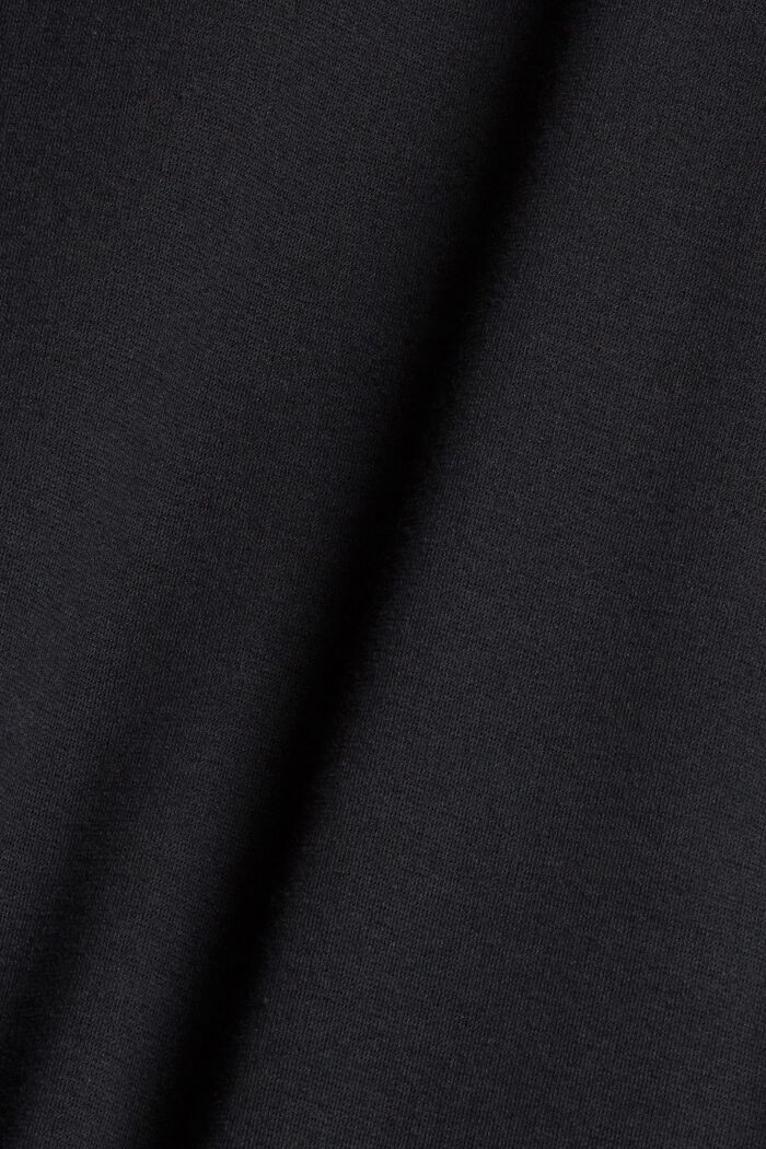 Robe t-shirt évasée, coton biologique mélangé, BLACK, detail image number 4