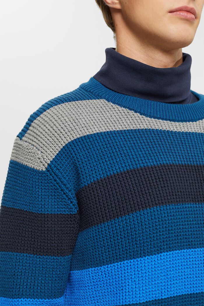 Pull en maille rayé, PETROL BLUE, detail image number 2