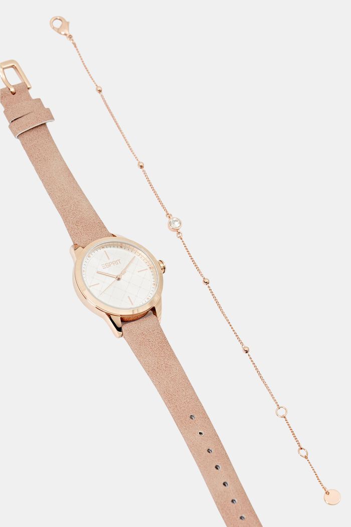 Végane : parure montre et bracelet, PINK, detail image number 3