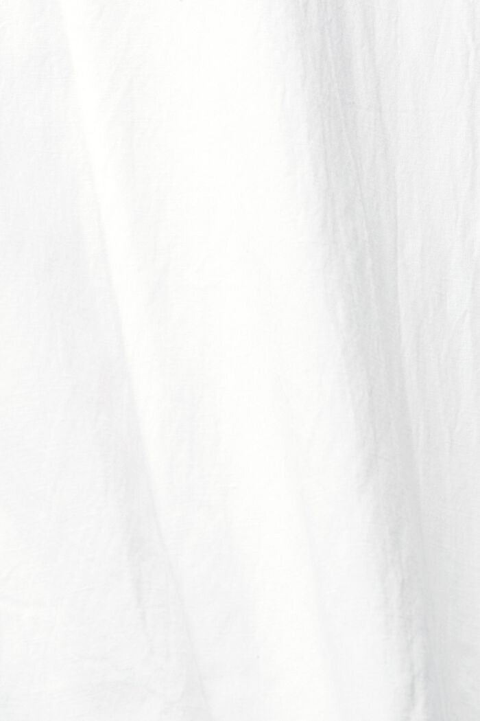 Robe-chemise longue à teneur en lin, WHITE, detail image number 4