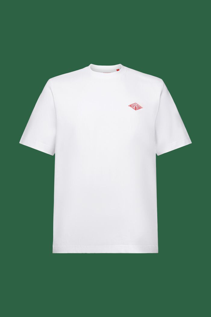 T-shirt à manches courtes et logo, WHITE, detail image number 6