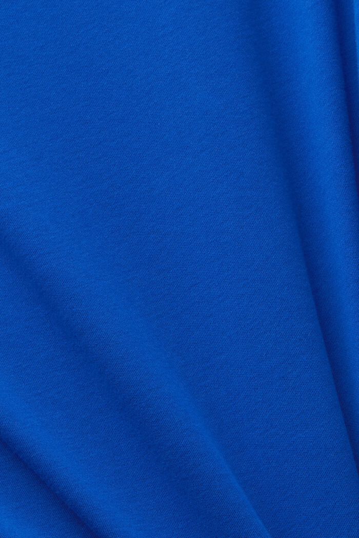 T-shirt en matière flammée à encolure en V, BRIGHT BLUE, detail image number 4