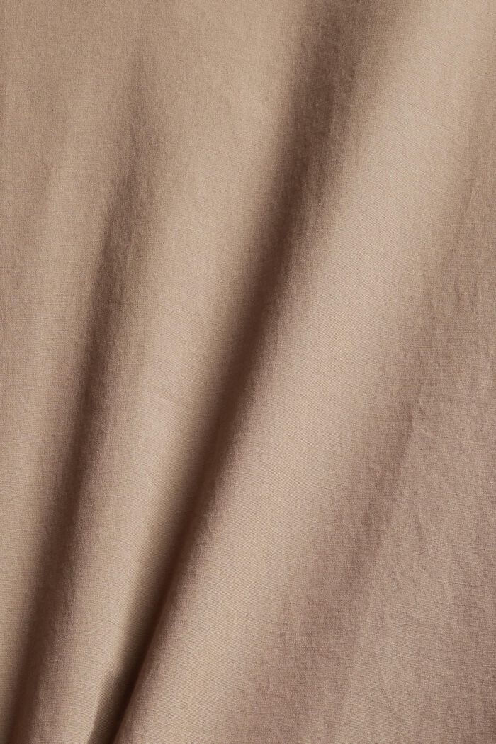 Robe-chemise en coton stretch, TAUPE, detail image number 4