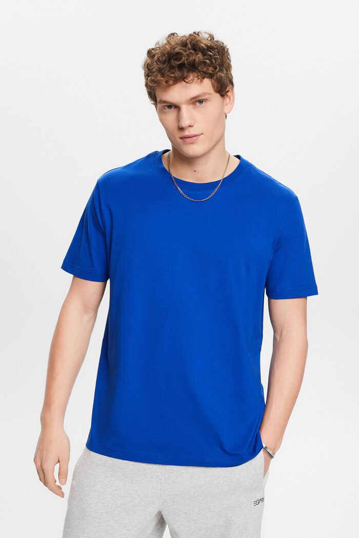 T-shirt en jersey à col ras-du-cou, BRIGHT BLUE, detail image number 0