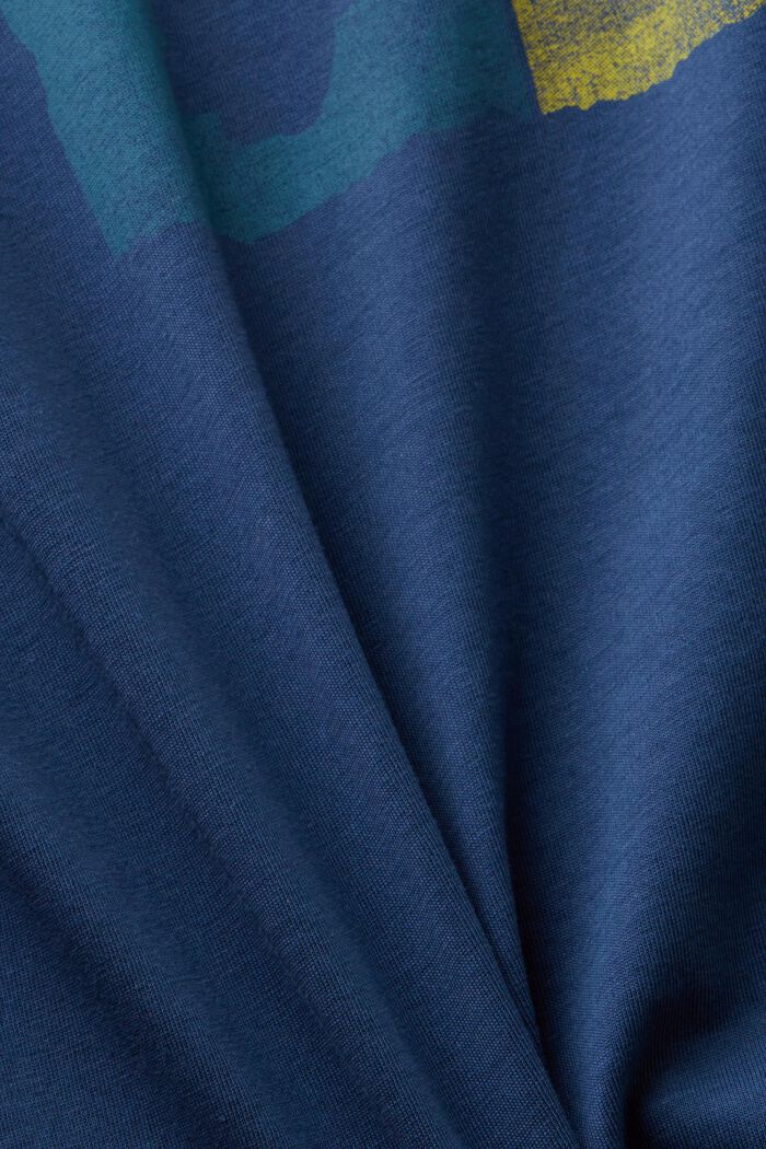 T-shirt à manches longues orné d’un imprimé sur la poitrine, PETROL BLUE, detail image number 5