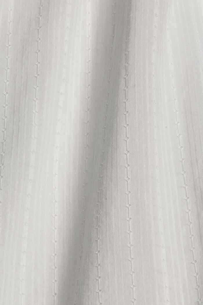 Chemisier à texture tissée, 100 % coton, OFF WHITE, detail image number 4